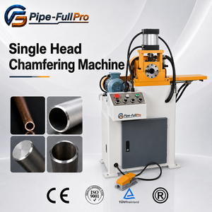 Machine de chanfreinage automatique à tête unique pour extrémités de tuyaux, machine de finition des bords pour tubes en acier et barres rondes - Product Image 1