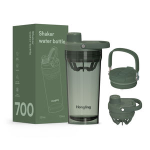 तेज खुले ढक्कन और पाउडर चैंबर के साथ टिकाऊ लीक-प्रूफ शेकर जिम या यात्रा खेल शेकर बोतल के लिए एकदम सही - Product Image 1