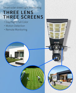 Cámara Solar 4G 2MP <span class=keywords><strong>UPS</strong></span> para Alumbrado Público LED Grande con 3 Lentes Giratorias, 3 Pantallas, Visualización Remota en el Teléfono Móvil - Product Image 4