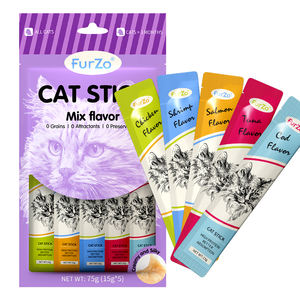 Zurzo 15G * 5 OEM/ODM Natürliche Garnelen-Katzensnacks für Nassfutter-Leckerlis Großhandel Tierfutter Katze - Product Image 1