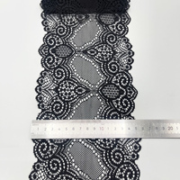 Garniture en dentelle élastique noire de 15 cm pour lingeries