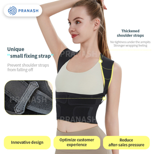 Pendukung bahu Orthotics punggung, alat pengkoreksi postur dengan tali postur bisa disesuaikan - Product Image 4