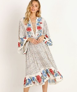 <strong>Boho</strong> Style 2019 <strong>Summer</strong> Rayon <strong>Dress</strong> With Tassels White - Product Image 4