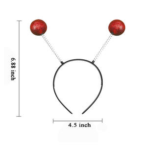 Halloween Alien Headbands Silver <strong>Mars</strong> Antenna Ball Pops and Glitter Alien Headpiece Costume Dress up Accessories - Product Image 4