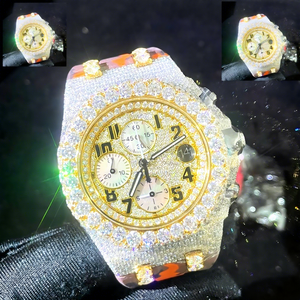 Reloj Cuadrado de Diamantes Moissanite VVS de Alta Calidad, Acero Inoxidable, Cristal, Resistente al Agua 10 Bar, Cierre de Pulsera Personalizado - Product Image 1