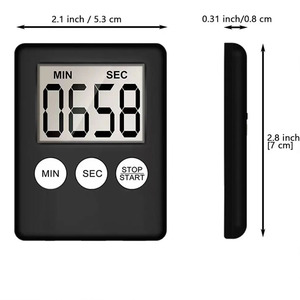 Minuterie de cuisine en plastique mince écologique <span class=keywords><strong>compte</strong></span> <span class=keywords><strong>à</strong></span> <span class=keywords><strong>rebours</strong></span> électronique avec fonction de rappel apparence commune - Product Image 3
