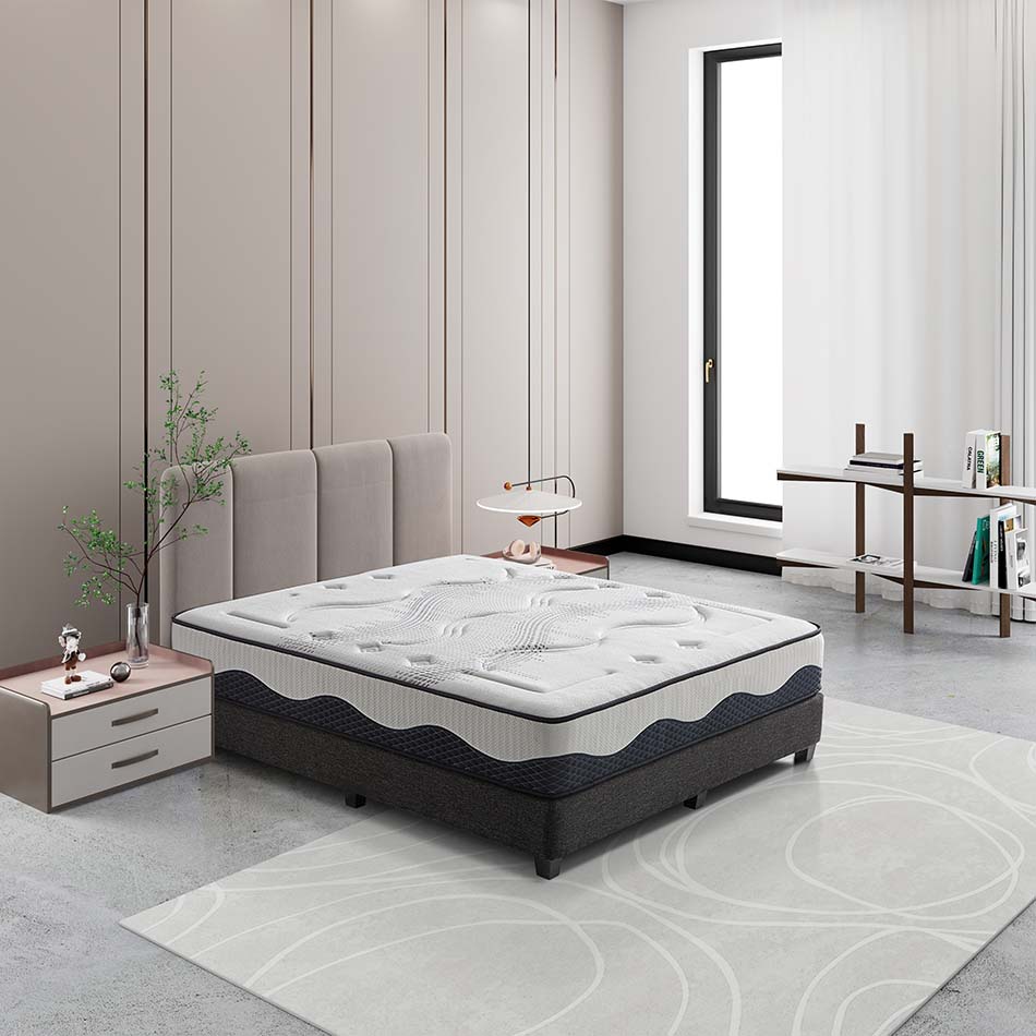 Lit matelas de luxe hôtel 5 étoiles 11 "matelas en latex à ressort intérieur enveloppé individuellement matelas king size