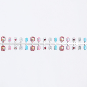 Lindas Uñas Postizas Infantiles con Diseño de Oso de la Suerte, Juego de Uñas Postizas Hechas a Mano, Pre-fabricadas, de Plástico ABS <span class=keywords><strong>3D</strong></span>, 30 Piezas - Product Image 5