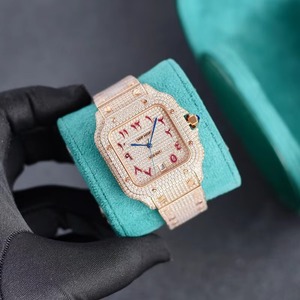 Drioshipping Custom luxury hip hop 904L stainless steel CZ <b>diamond</b> mechanical <b>watch</b> iced out moissanite 9015 movement automatic - Product Image 2