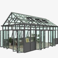 Abri de soleil en verre pour l'extérieur, 4 saisons, jardin sain, maison sur pied, aquarium, en plastique