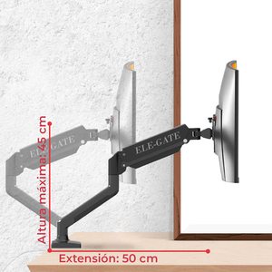 Soporte de Escritorio Ajustable para Monitor ELE-GATE, para un Solo Monitor de 13 a 30 Pulgadas - Product Image 3
