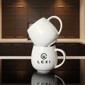 Taza Moderna de Cerámica Blanca en Forma de Huevo, Apta para Lavavajillas, con Logotipo/Diseño Personalizable, para Café/Té, Reutilizable, Regalo Empresarial - Product Image 1