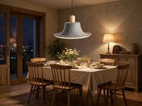 Lampe de plafond suspendue en feutre PET acoustique avec abat-jour en tissu LED 3500K blanc chaud, éclairage pour la maison et le bureau, forme personnalisée DIY