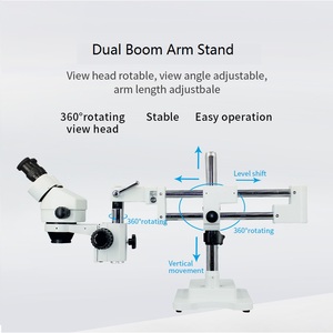 Microscopio Stereoscopico Binoculare Boshida BD-W245T 3.57-90X con Doppio Braccio di Supporto - Product Image 2