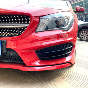 Cubierta de rejilla para faros antiniebla delanteros de coche, color negro brillante, para Mercedes-Benz Clase CLA C117 CLA200 220 CLA45 AMG 2013-2015, estilo de coche - Product Image 4