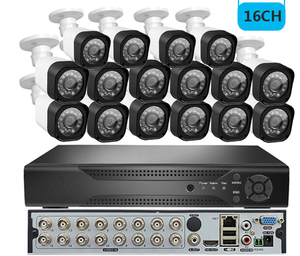 Vente chaude Caméra de vision nocturne couleur 2MP Lumières chaudes CCTV NVR Kit 16 canaux HD Surveillance vidéo extérieure Système de vidéosurveillance - Product Image 1
