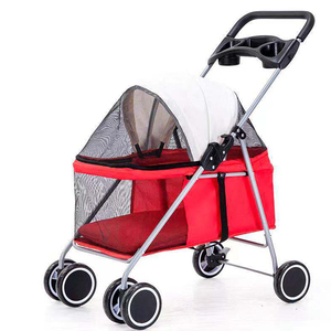Cochecito de viaje de animales pequeños <span class=keywords><strong>para</strong></span> mascotas, carrito de paseo <span class=keywords><strong>para</strong></span> <span class=keywords><strong>perros</strong></span> y gatos, de gran calidad, con 4 ruedas - Product Image 2