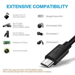 Adaptador de tarjeta de red USB Lan Ethernet Micro USB Power RJ45 10/100Mbps chaqueta de PVC para Fire TV Stick <span class=keywords><strong>Chromecast</strong></span> Ultra <span class=keywords><strong>Google</strong></span> Audio - Product Image 6