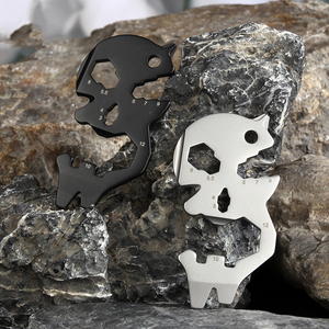 Hongrui llavero de acero inoxidable multiherramienta portátil sin óxido llave tornillo regla abrebotellas para supervivencia al aire libre escalada - Product Image 2