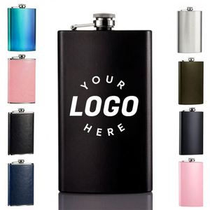 Mini gourde de hanche en acier inoxydable de 12 oz, portable, pour whisky, vin et alcool, pour hommes, vente en gros, logo personnalisé - Product Image 1