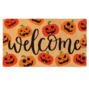 Vast Ocean Halloween <b>Doormat</b> Imitation Coconut Fiber Anti-Slip Front Door Mat <b>Washable</b> Pumpkin Ghost Pattern - Product Image 5