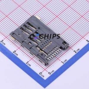 SIM-1006-P8 SIM Card Connector SMD Connector Self-Return Type Mini SIM Card Card Holder 2.2mm - Product Image 2