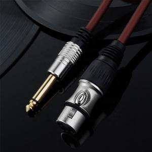 Câble de microphone de haute qualité 6.35MM TS <span class=keywords><strong>Jack</strong></span> vers XLR câble d'instrument Audio femelle pour l'enregistrement d'amplificateur de mélangeur - Product Image 4
