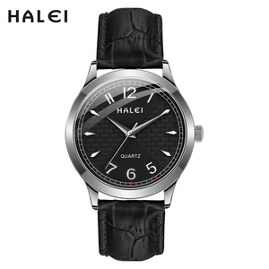 Montre à quartz pour homme HALEI, bracelet en cuir, affichage analogique, style professionnel élégant, étanche 3 ATM, mouvement japonais - Product Image 3