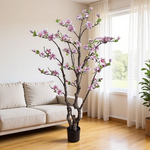 Artificial <strong>Magnolia</strong> Tree Bonsai Potted Plant 180cm for Indoor Coffee <strong>Table</strong> &amp; Living Room Floral Decoration - Product Image 1
