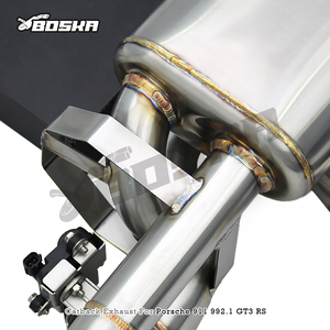 Escape Trasero Personalizado SS304 para Porsche 911 992/992.1/992.2 GT3 RS 4.0L 2017-2023 Boska con Válvula Inteligente y Control Remoto - Product Image 3
