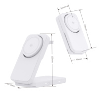 Support de charge rapide sans fil Qi2.2 25W pliable pour Samsung S26, pour iPhone 18-12, Airpods, iWatch