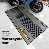 Tapis de garage pour moto personnalisé OEM avec logo imprimé pour garage, atelier, course et présentation en magasin