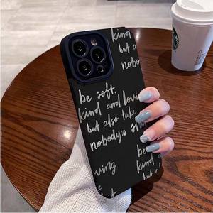 <span class=keywords><strong>Mots</strong></span> écrits avec impression à la craie TPU cuir artificiel housse de téléphone portable pour Iphone 6 7 8 X Xr Xs 11 12 13 14 15 16 17 - Product Image 5