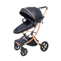 Poussette bébé pliable Yuxinbaby A8088 V9 en forme de coquille d'œuf, cadre en alliage d'aluminium et lin, système de voyage, roues avant 7 pouces, roues arrière 10 pouces