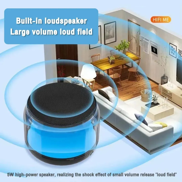 Hot Sale Mini Portable LED Wireless Speaker Light Usb Subwoofer Hifi Stereo Sound Music Box BT Gifts Speaker