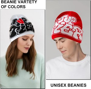 En stock, Fabricant direct, Best-seller transfrontalier, Bonnet unisexe hip-hop chaud en <span class=keywords><strong>fibre</strong></span> acrylique tricotée jacquard à lettres - Product Image 4