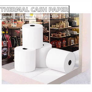 กระดาษม้วนความร้อนแบบชั้นเดียว ขนาด 80x80 มม. 57x40 มม. สำหรับเครื่องบันทึกเงินสด ใช้ในซูเปอร์มาร์เก็ต ธนาคาร โรงแรม ร้านอาหาร - Product Image 2