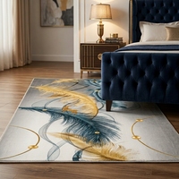 Custom Handmade Modern Multi Color Non-Slip Flat Pile Velvet Carpet | Geometric Rug for Living Room Bedroom Hotel | 20+ Colors
