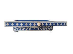 Organizador de joyas de madera con incrustaciones de hueso de estilo antiguo con compartimentos espaciosos y acabado multicolor, proveedor indio táctil - Product Image 5