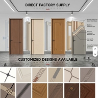 Portes en bois MDF beige clair pour chambre à coucher, adaptées à différents styles de maison