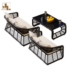 Meubles d'extérieur en rotin de haute qualité liquidation moderne ensemble de 4 meubles de jardin en rotin synthétique polyrattan à vendre - Product Image 5