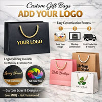 Sac cadeau en papier personnalisé avec votre propre logo pour boutique, vêtements, chaussures, avec poignée en ruban
