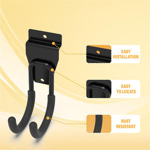 JH-Mech <span class=keywords><strong>crochets</strong></span> Slatwall longue durée polyvalent gain de place en poudre enduit noir crochet d'affichage en acier au carbone de qualité supérieure - Product Image 4