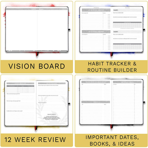Agenda Diaria Personalizable de Cuero PU con Tapa Dura, 100 Hojas, 100 GSM, para el Cuidado Personal, Autocuidado, Estudio Bíblico, Planificador y Diario, Regalo - Product Image 3