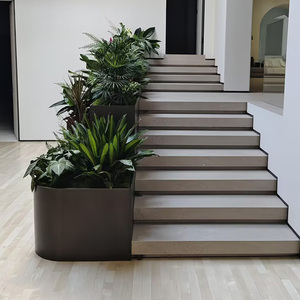 Jardinière surélevée en acier inoxydable 304 plaqué cuivre, artisanale, moderne et luxueuse, <span class=keywords><strong>pour</strong></span> l'<span class=keywords><strong>intérieur</strong></span> et l'extérieur, idéale <span class=keywords><strong>pour</strong></span> les escaliers - Product Image 2