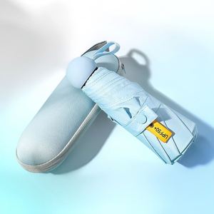 Promotion Uv Protection Pocket Five-Folding Simple New Style Mini Small and Convenient Ultralight Capsule <b>Umbrella</b> With Logo - Product Image 2