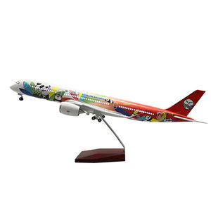 45cm Boeing 777 Air China Love China con ruedas de tren de aterrizaje y luces Simulación avanzada resina avión modelo avión - Product Image 5