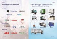 Groupe électrogène diesel conteneurisé auto-démarrant 100kW/200kW/250kW/300kW/500kW, type silencieux, châssis ouvert, ATS, télécommande pour