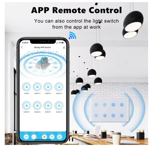 Sixwgh 8-Gang anh ZigBee thông minh chuyển đổi ABS 10A Wifi Kép Hub yêu cầu hoạt động <span class=keywords><strong>Alexa</strong></span>/Google Home/tuya cho khách sạn/Thương mại xây dựng - Product Image 4