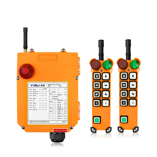 F24-8D 2T&1R Service Guarantee 8-button Two-speed Industrial Universal Crane Wireless Intelligent Radio Remote Control